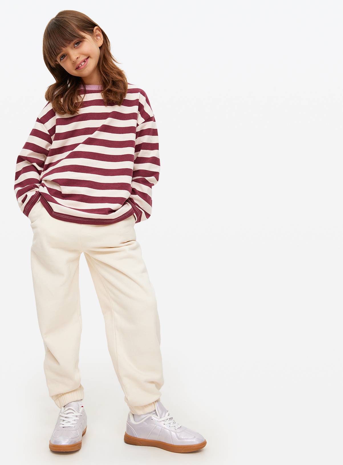 Cream Cuffed Joggers 8 years - Image 1