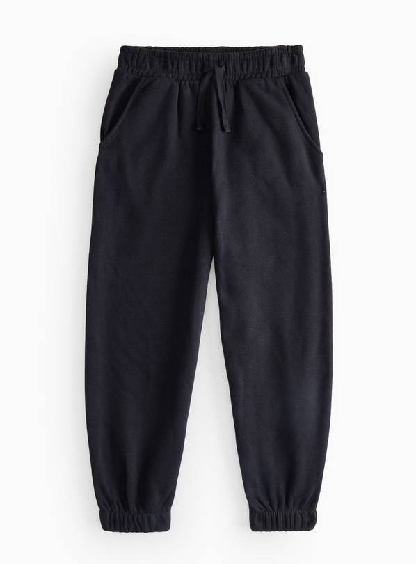 Plain Black Cuffed Joggers  9 years