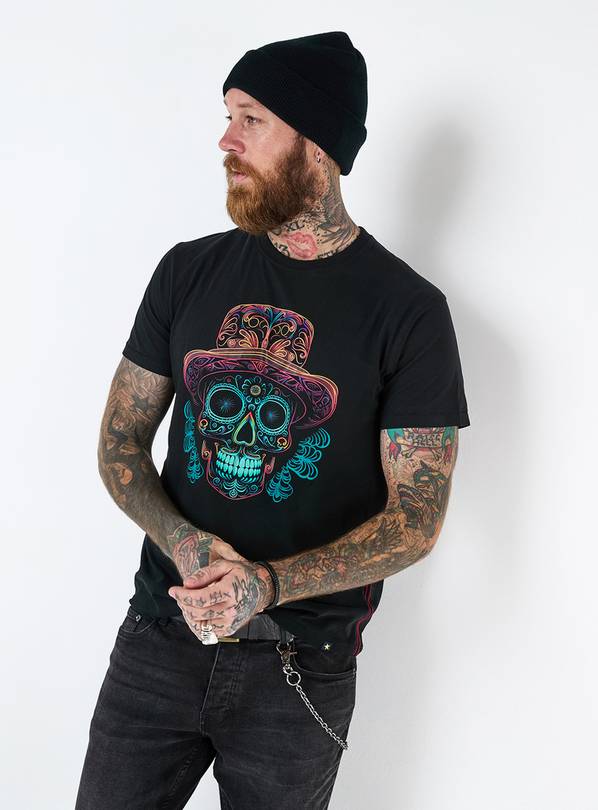 JOE BROWNS Candy Skull Neon T-Shirt S