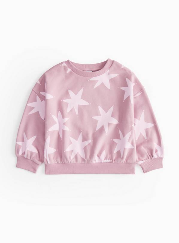 Pink Stars Crew Neck Sweatshirt 2-3 years