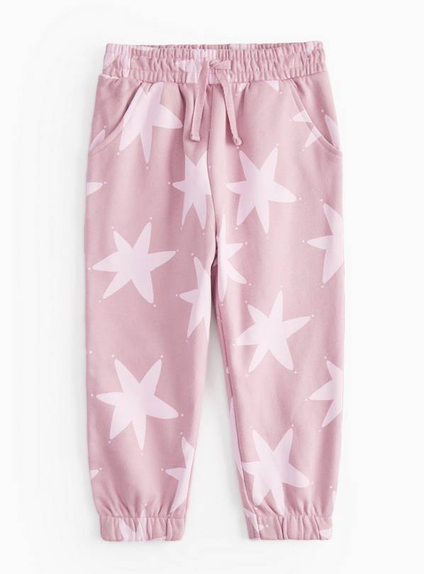 Pink Stars Printed Joggers 2-3 years