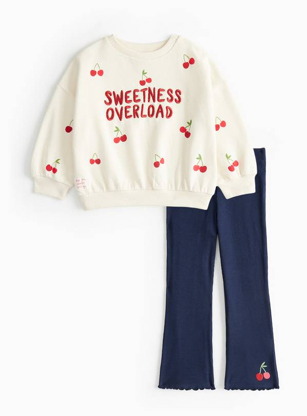 Cherries Sweatshirt & Flares Set 1-2 years