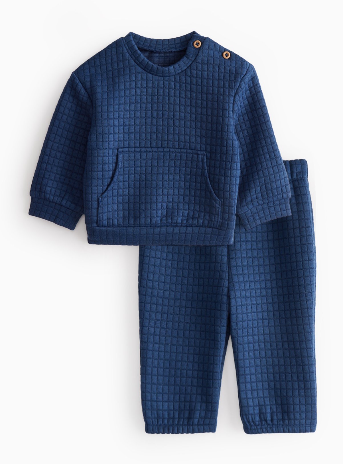 Navy Navy Quilted Sweatshirt & Joggers Set - Tu by Sainsbury's