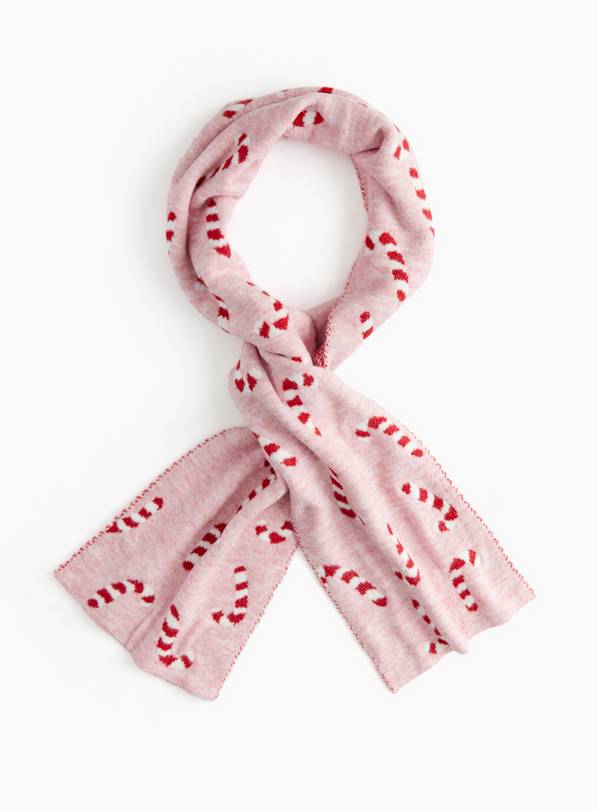 Matching Family Women's Christmas Candy Cane Scarf One Size
