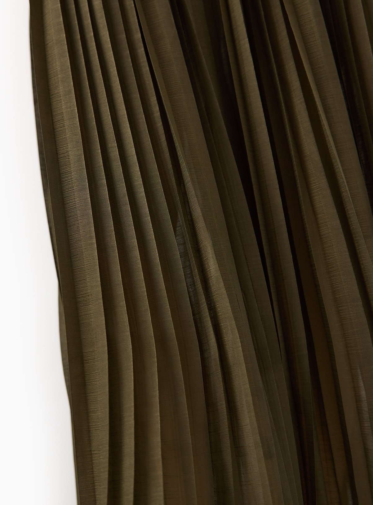 Khaki Sweatshirt Combined Plisse Midaxi Dress 16 - Image 3 thumbnail