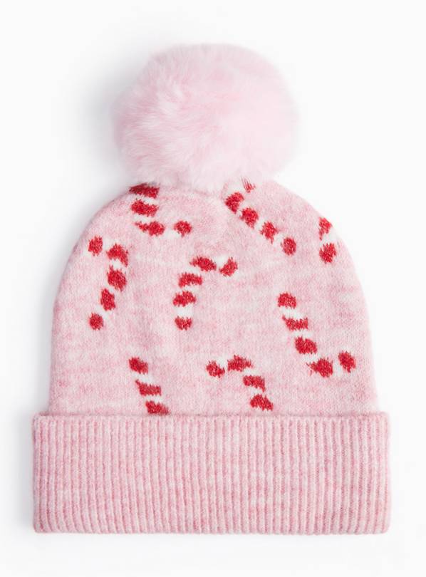 Matching Family Women's Christmas Candy Cane Beanie  3-5 years