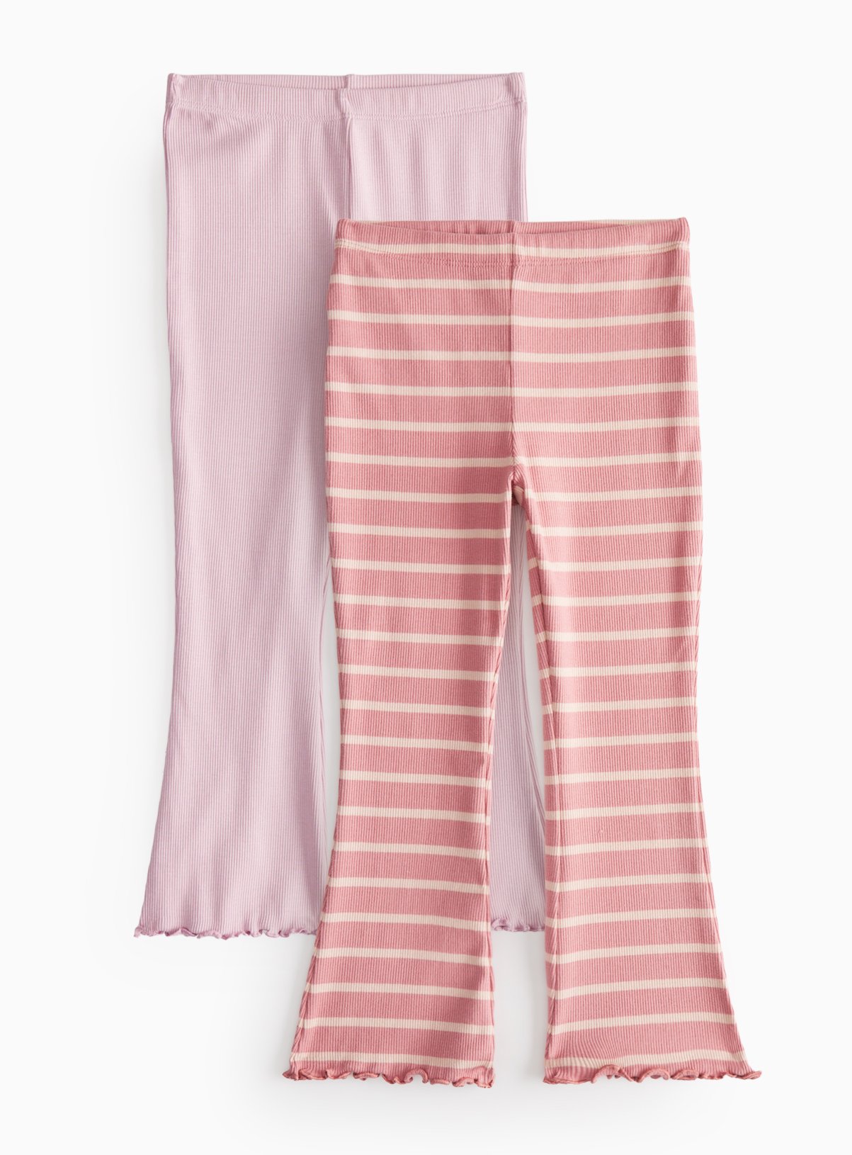 Pink Pink Ribbed Flared Leggings 2 Pack (4-5 Years) - Tu by Sainsbury's