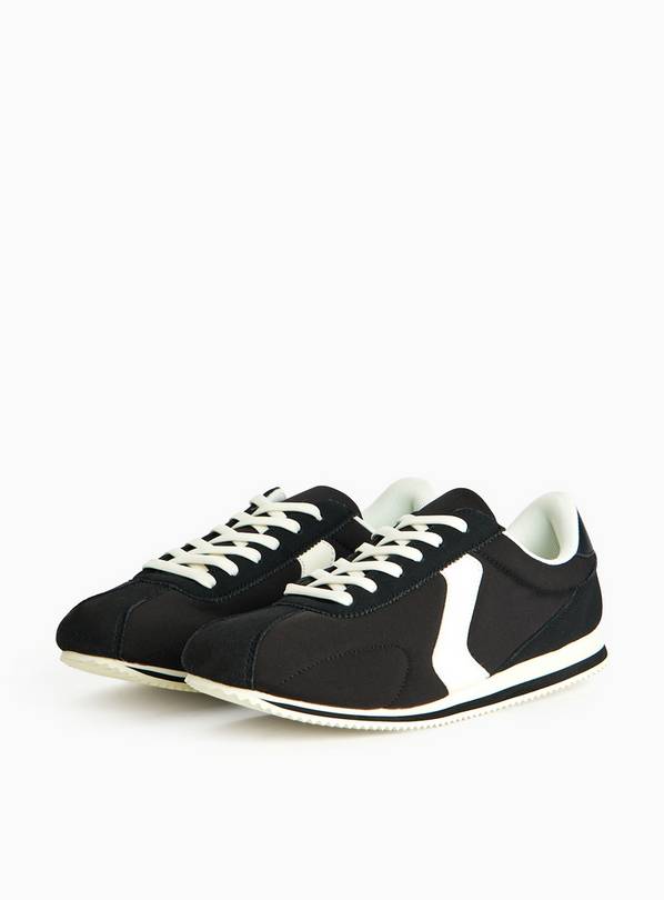 Black Contrast Panel Jogger Trainers  8