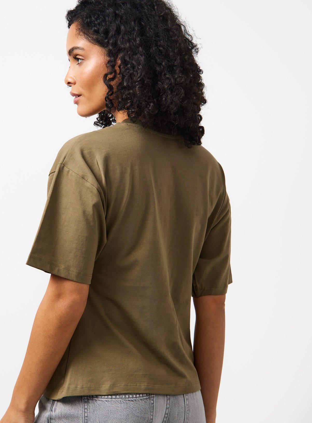 Khaki Hardware Twist Detail T-Shirt 12 - Image 3 thumbnail