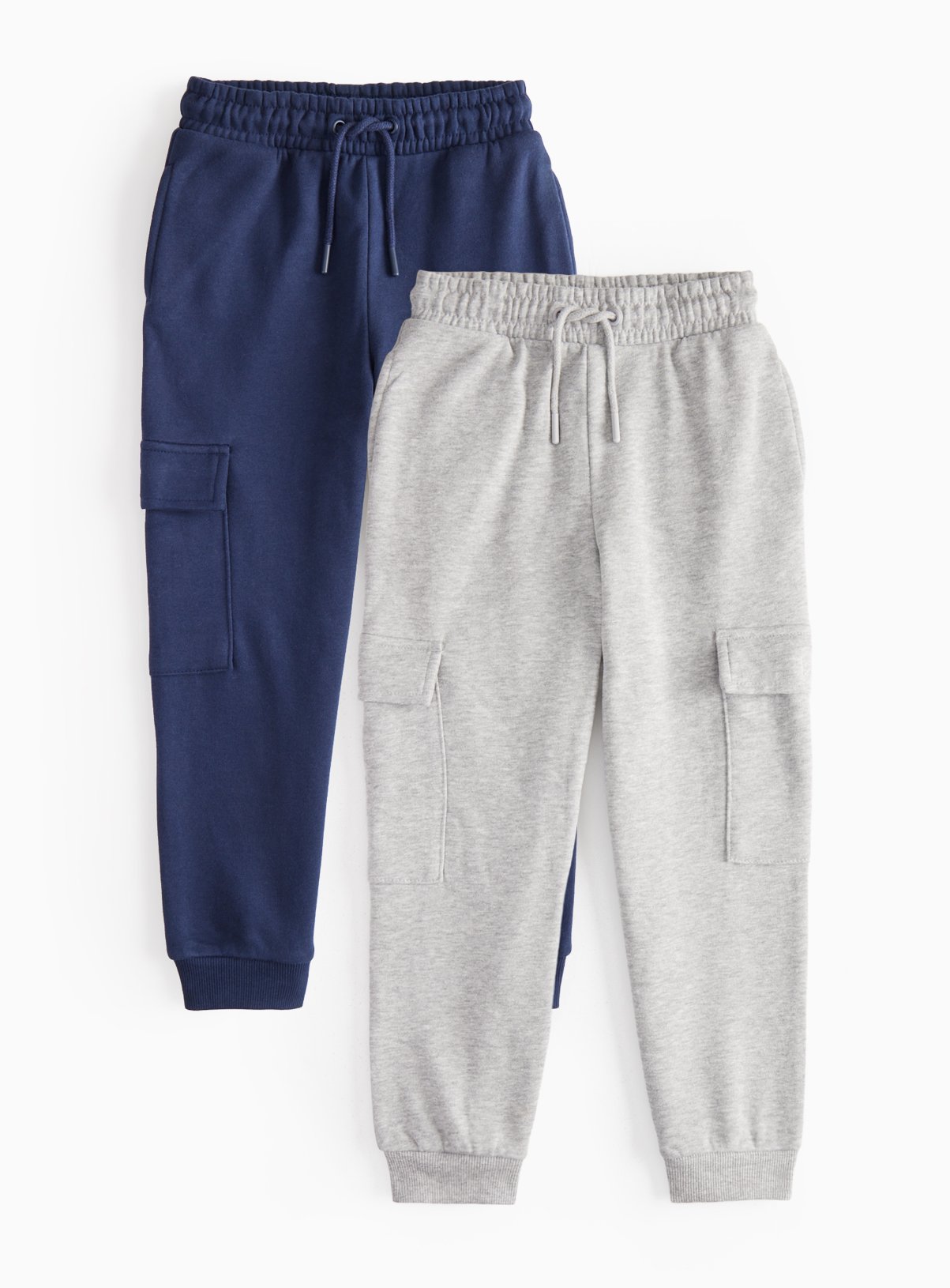 Grey & Navy Cargo Joggers 2 Pack 8 years - Image 1 thumbnail