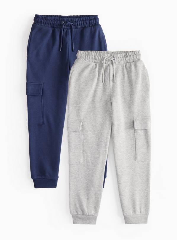Grey & Navy Cargo Joggers 2 Pack 12 years