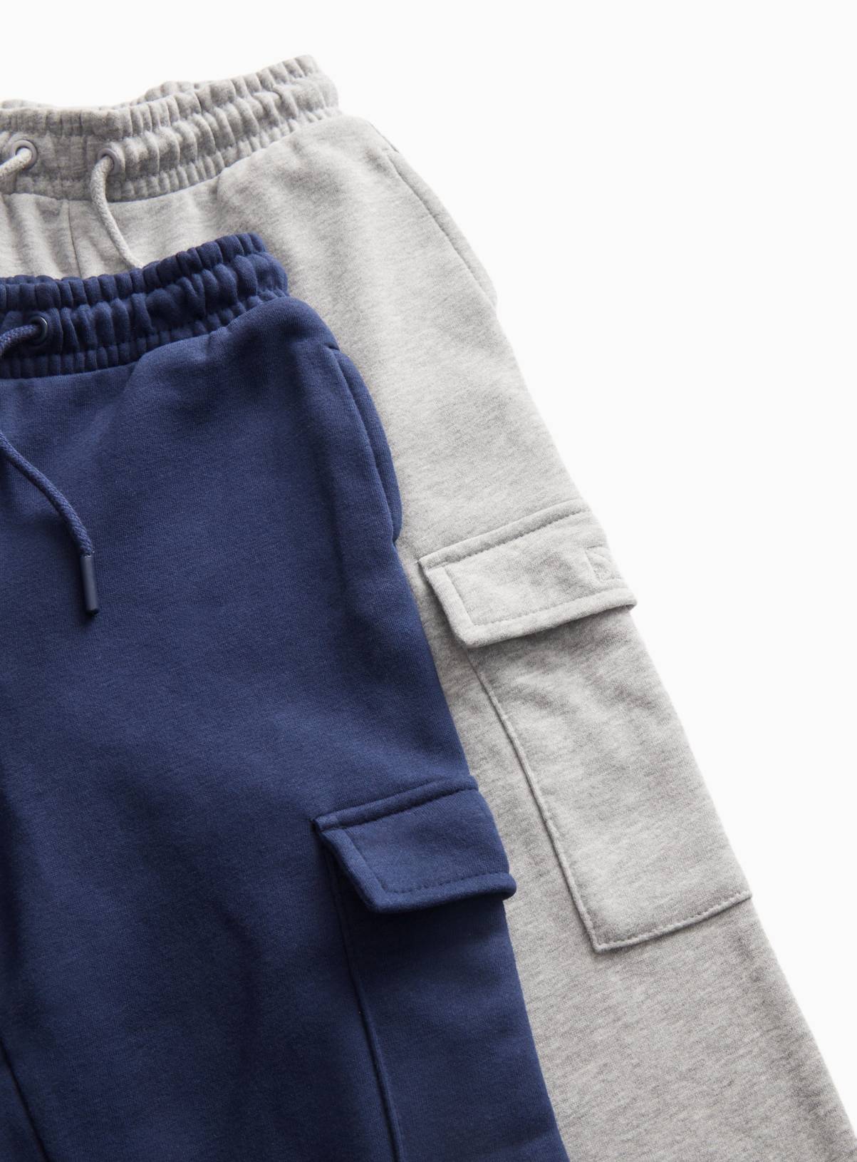 Grey & Navy Cargo Joggers 2 Pack 8 years - Image 2