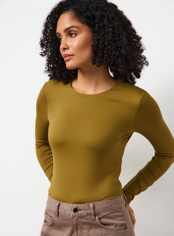 Green Polyamide Long Sleeve Top 22