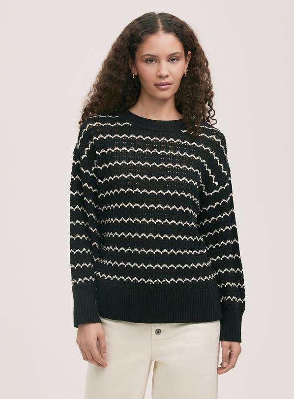 FINERY Sansa Crochet Jumper Black 16