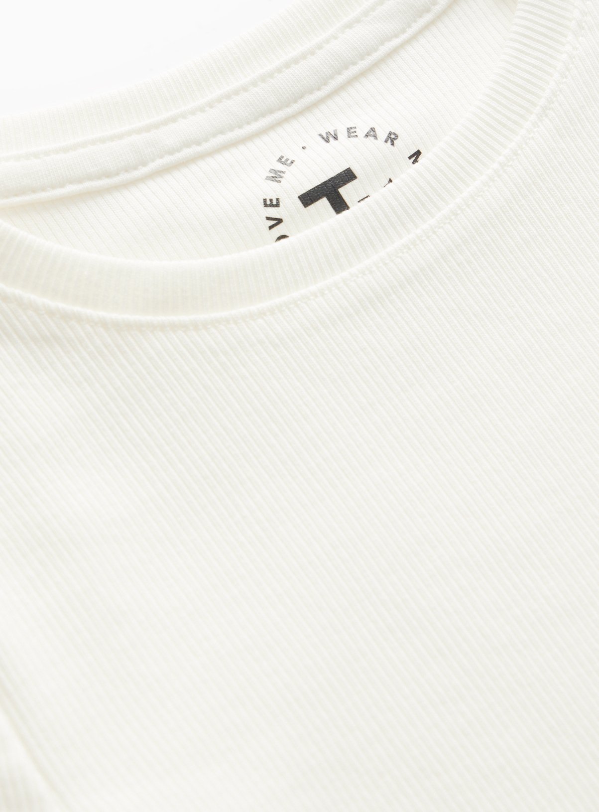 White Ribbed Long Sleeve Slim Fit Tops 3 Pack 11 years - Image 2 thumbnail