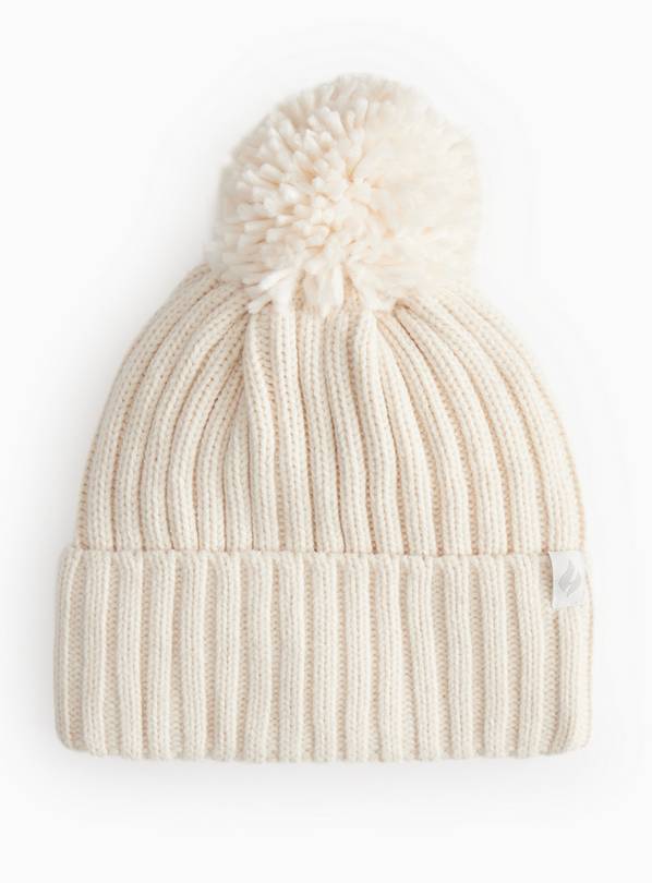 Heat Holders® Cream Knitted Pom Pom Hat One Size