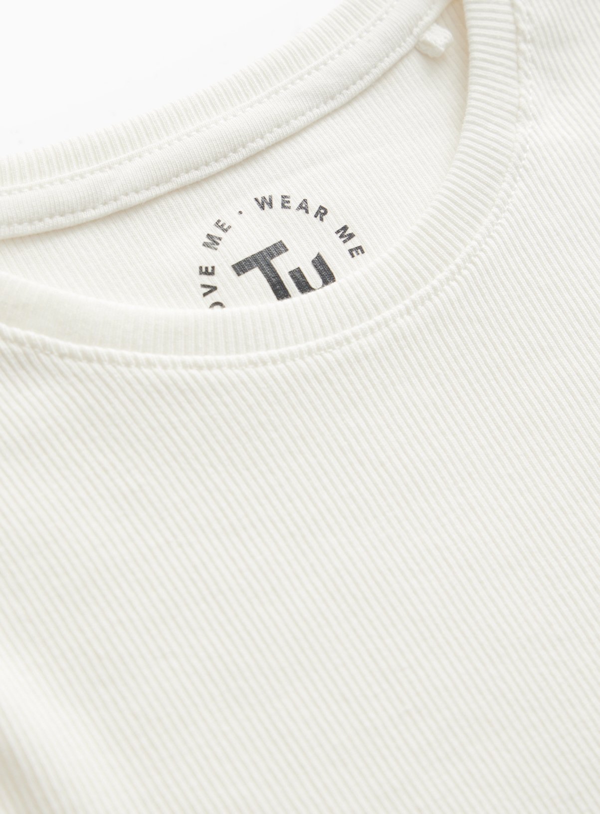 White Ribbed Slim Fit T-Shirts 3 Pack 12 years - Image 2 thumbnail