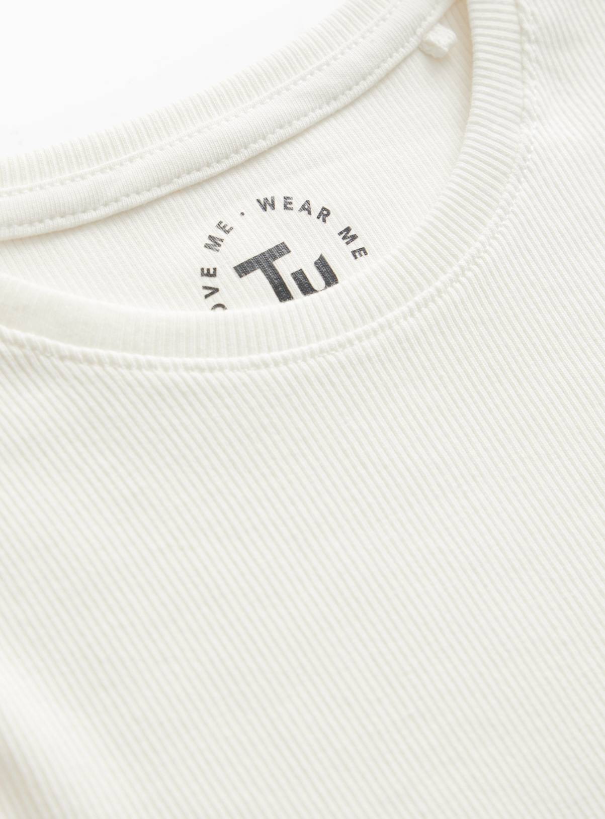 White Ribbed Slim Fit T-Shirts 3 Pack 12 years - Image 2