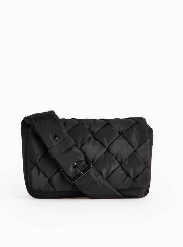 Weave Detail Nylon Cross Body Bag One Size