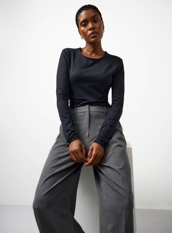 Black Polyamide Long Sleeve Top 20
