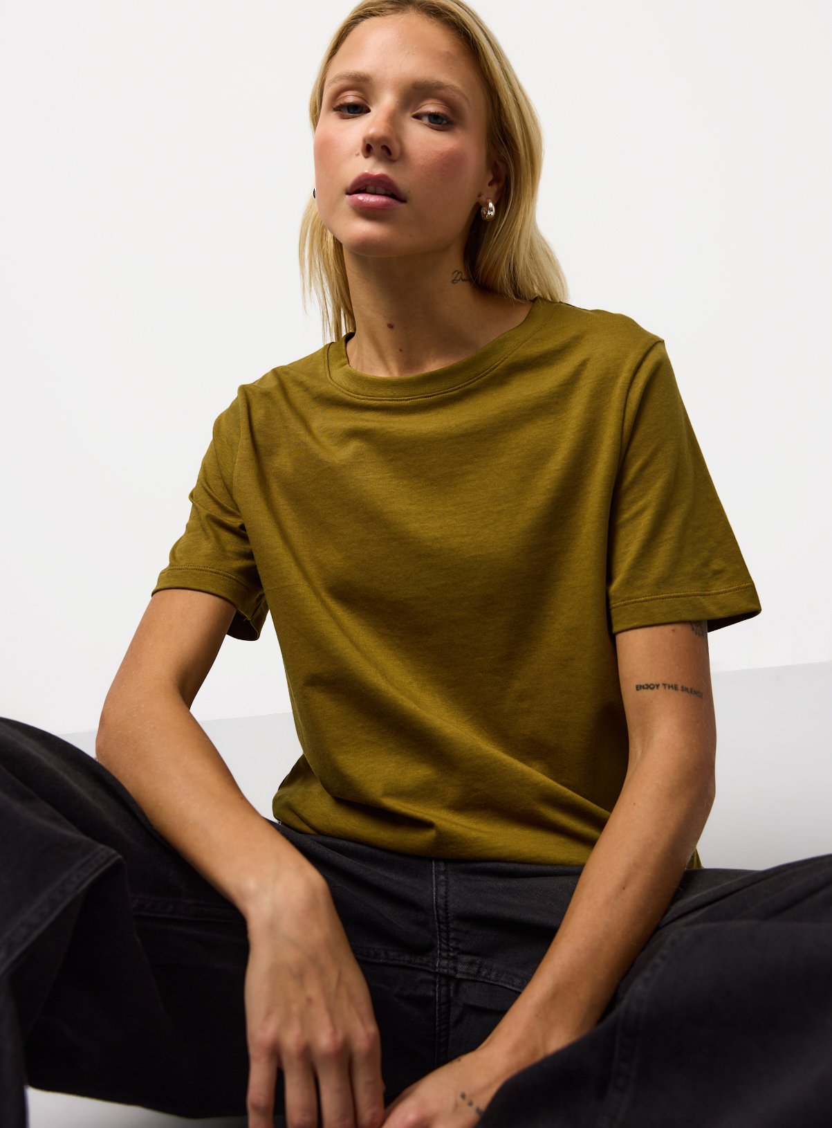 Green Regular Fit Crew T-Shirt