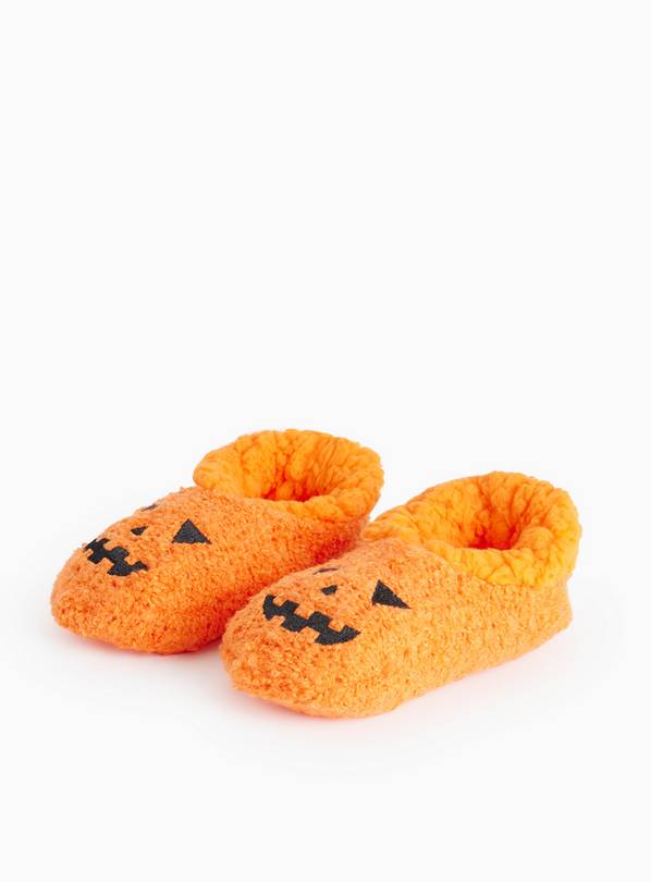 Mini Me Kids' Halloween Pumpkin Footsie Socks  4-5.5
