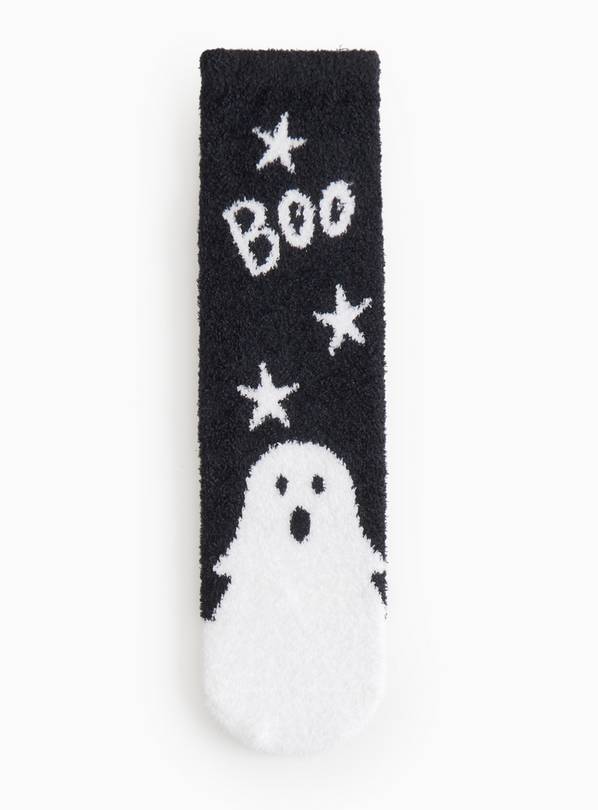 Mini Me Halloween Ghost Short Pile Cosy Socks 9-12