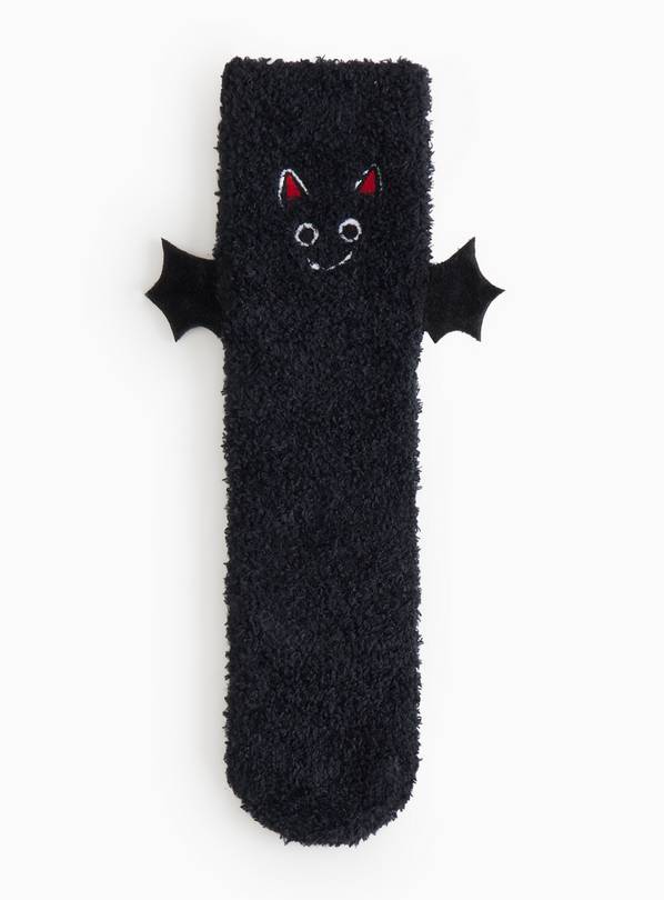 Halloween Black Bat Theme Cosy Socks 4-5.5