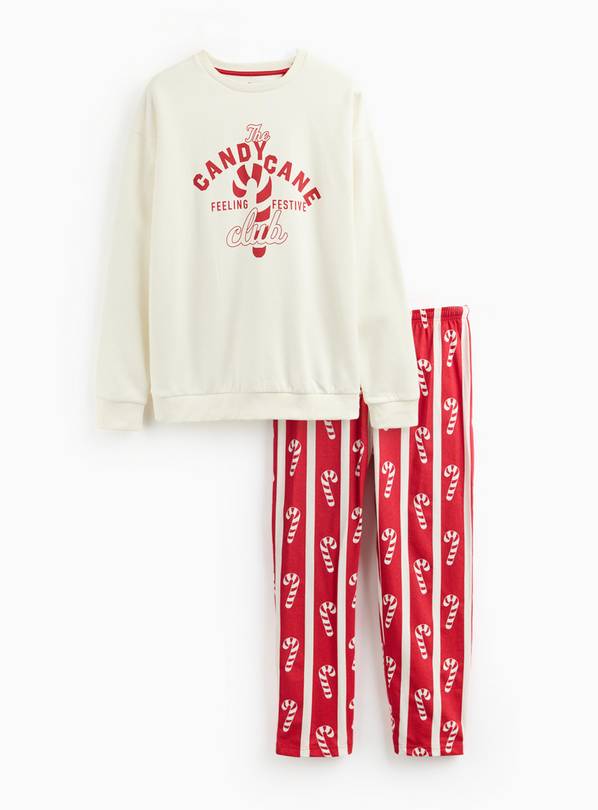 Matching Family Men's Christmas Candy Cane Printed Pyjamas M