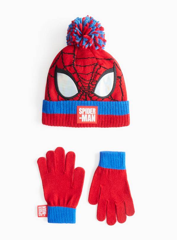 Spider-Man Character Print Gloves & Hat Set 3-5 years