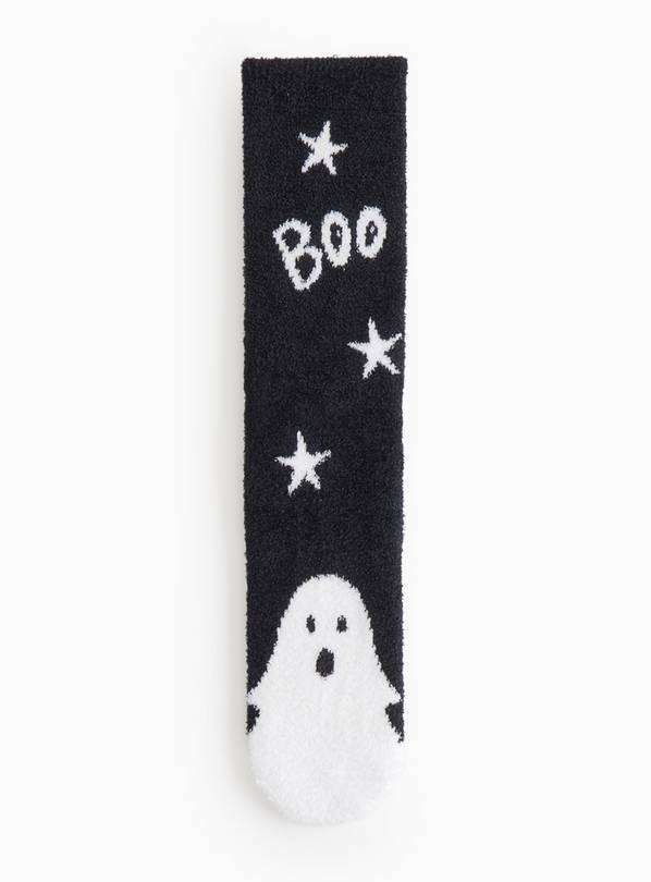Mini Me Women's Halloween Ghost Short Pile Cosy Socks 4-8