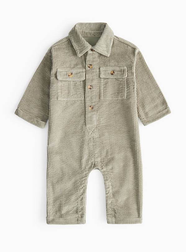 Khaki Corduroy Romper 12-18 months