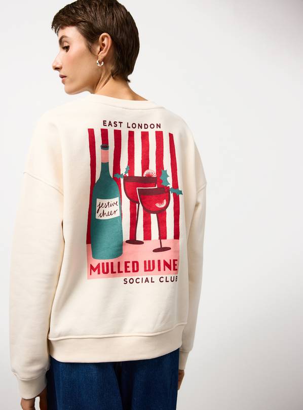 Mulled Wine Graphic Crew Sweatshirt XXL