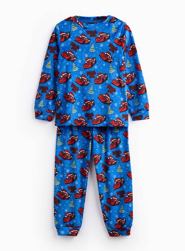 Disney Cars Printed Blue Slinky Fleece Pyjamas 7-8 years