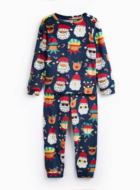 Matching Family Christmas Slinky Christmas Head Print Pyjama Set 3-4 years
