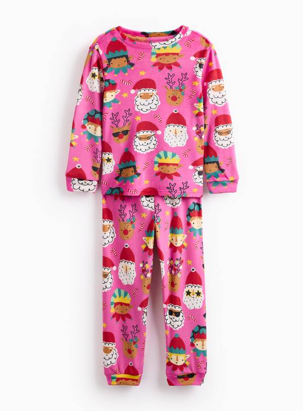Matching Family Kids' Christmas Characters Pink Slinky Pyjamas 7-8 years