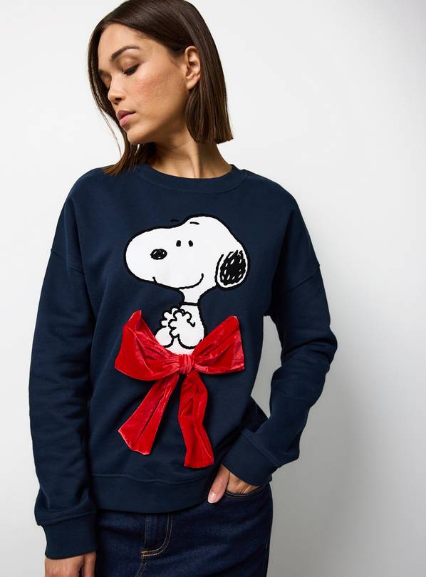 Mini Me Snoopy Christmas Bow Sweatshirt XS