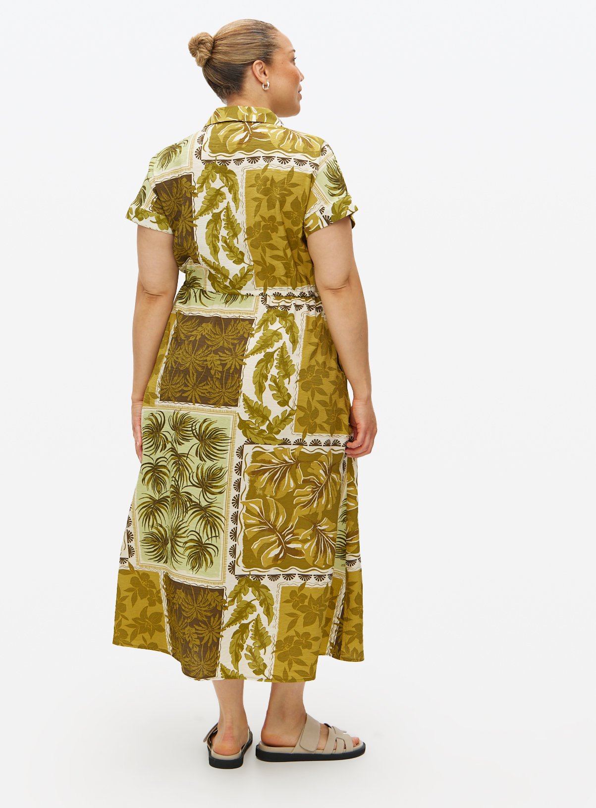 Green Safari Print Midaxi Shirt Dress 12 - Image 4 thumbnail