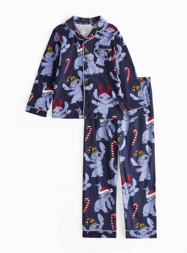 Matching Family Kids' Disney Stitch Navy Jersey Pyjamas 5-6 years