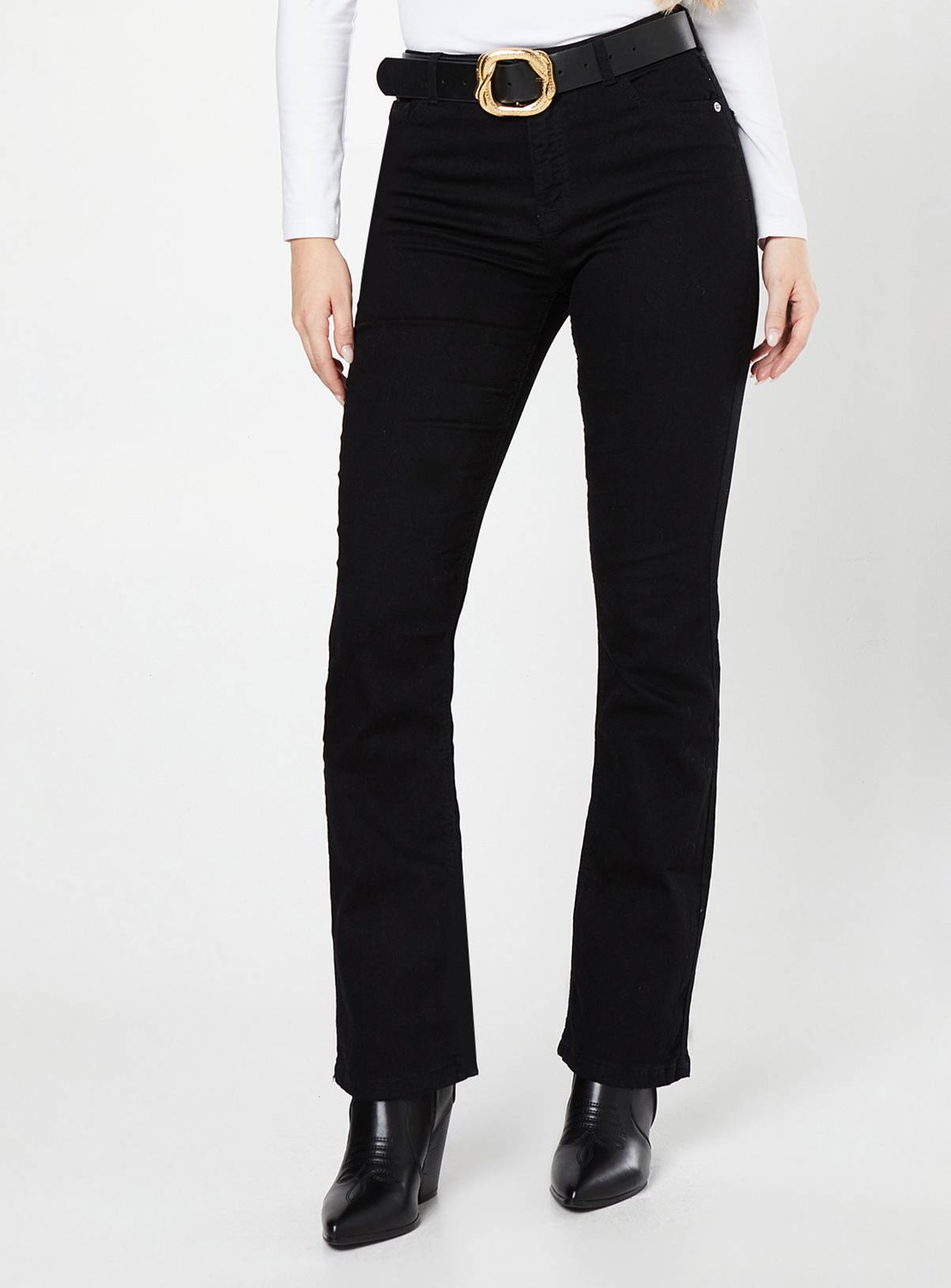 DOROTHY PERKINS Comfort Stretch Bootcut Jeans Black 14 - Image 1