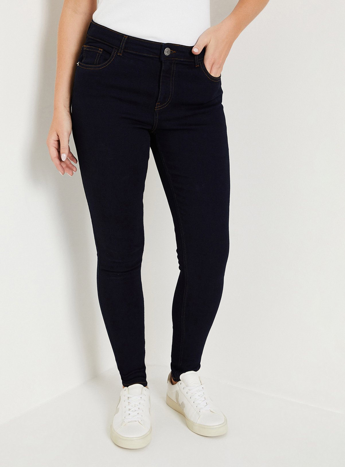 DOROTHY PERKINS Indigo Comfort Stretch Skinny Jeans 14 - Image 4 thumbnail