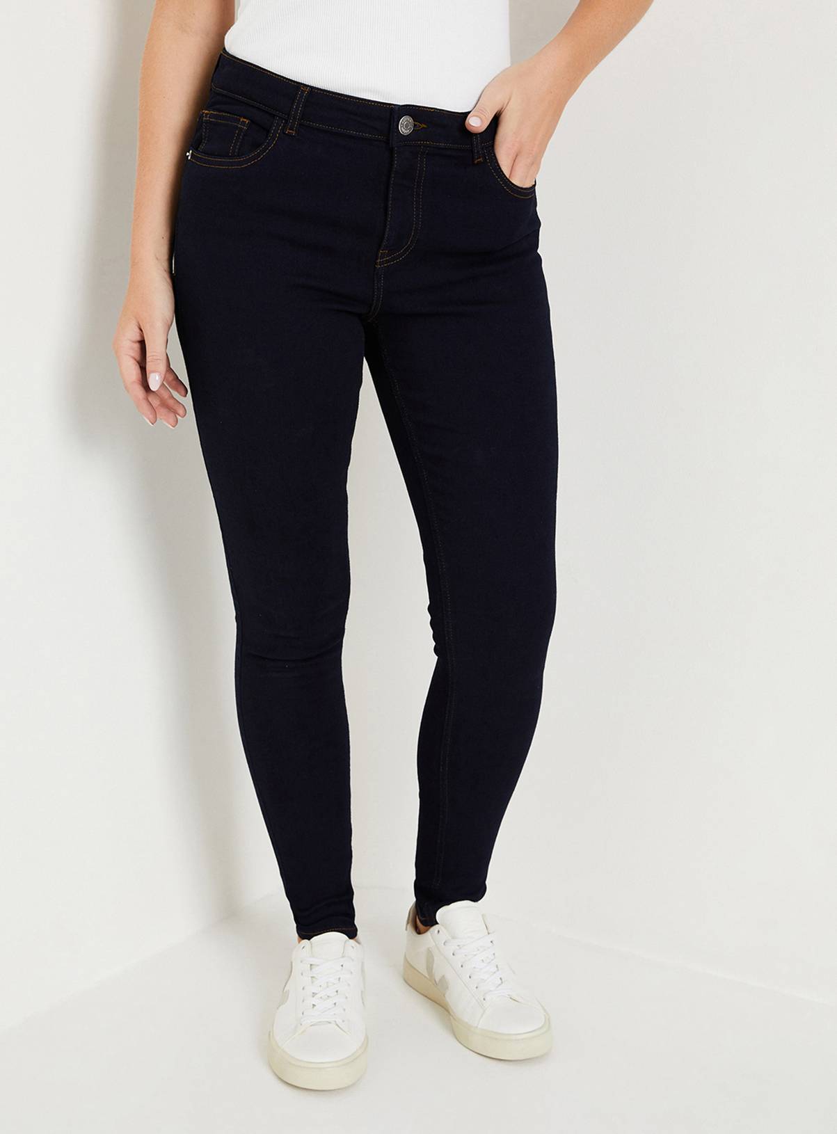 DOROTHY PERKINS Indigo Comfort Stretch Skinny Jeans 14 - Image 4