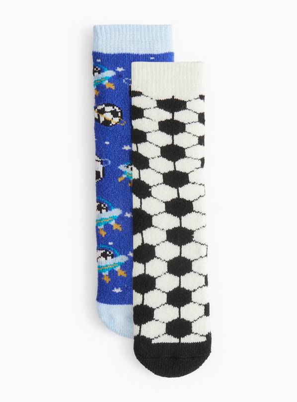 Football Print Thermal Socks 2 Pack 6-8.5