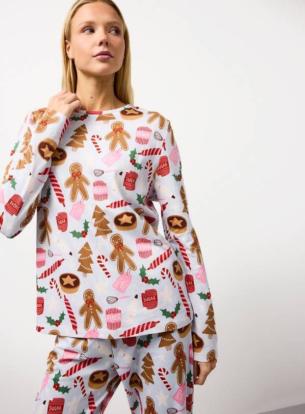 Mini Me Women's Christmas Blue Festive Baking Printed Pyjamas XS