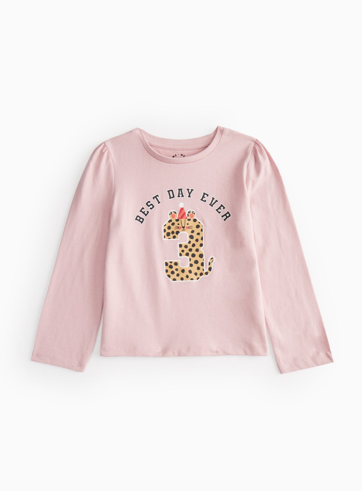 Pink Pink Birthday Print T-Shirt - Tu by Sainsbury's