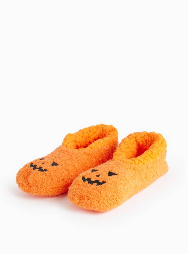 Mini Me Women's Halloween Pumpkin Footsie Socks  4-6