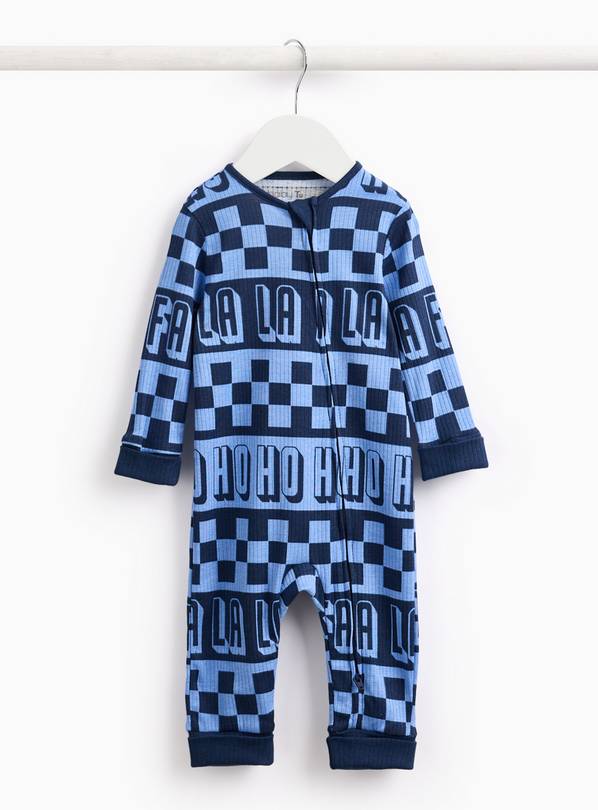 Family Matching HoHoHo Ribbed Footless Sleepsuit Newborn