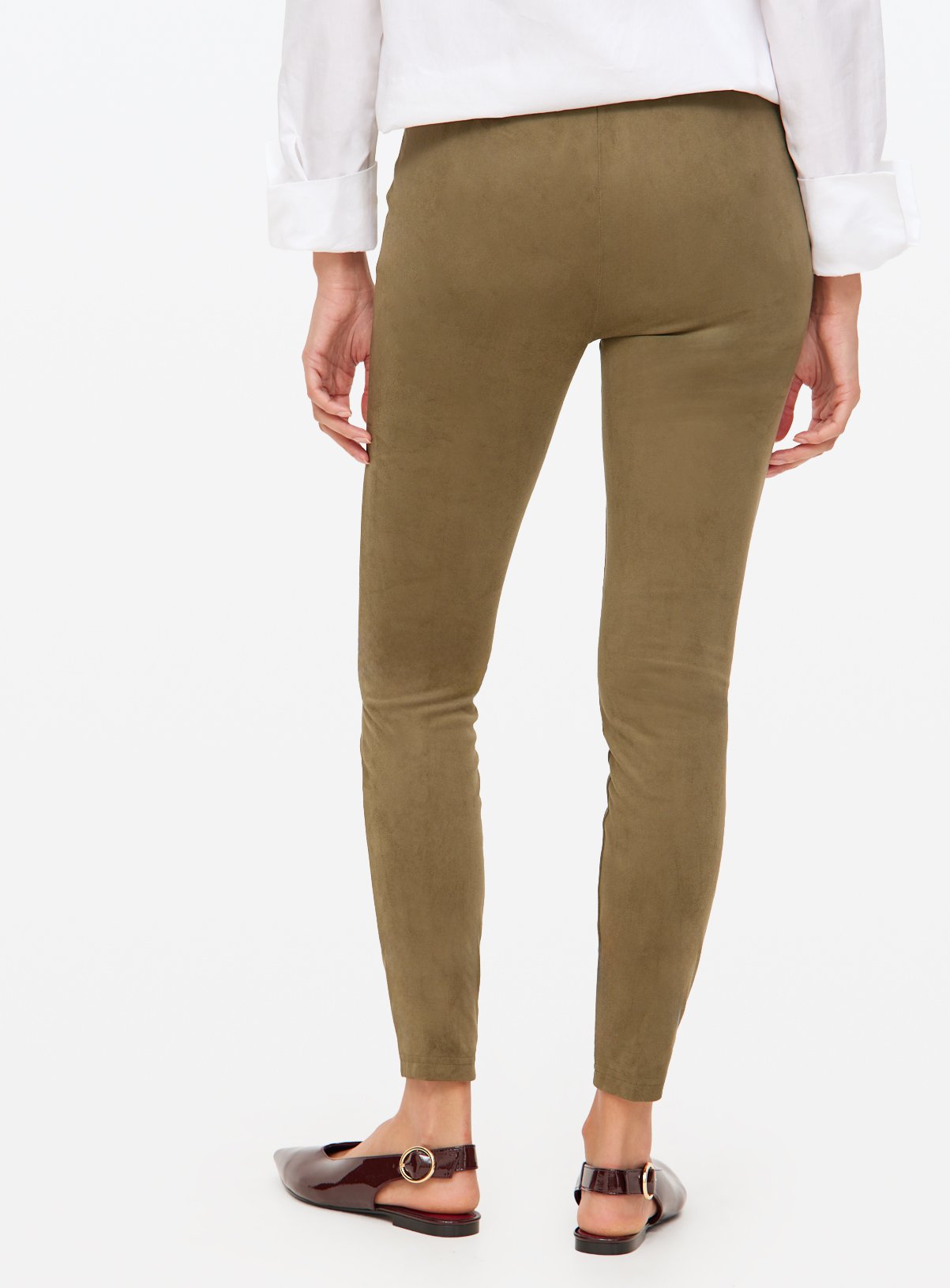 Green Faux Suede Leggings 16 - Image 4 thumbnail