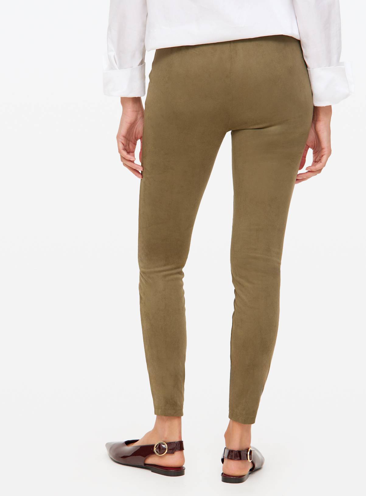 Green Faux Suede Leggings 16 - Image 4