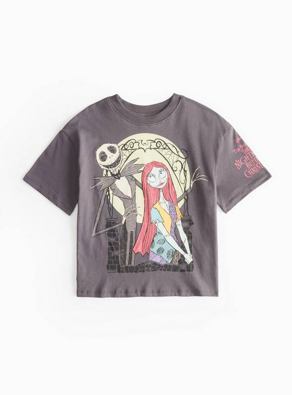 Halloween Nightmare Before Christmas Charcoal T-Shirt 6 years